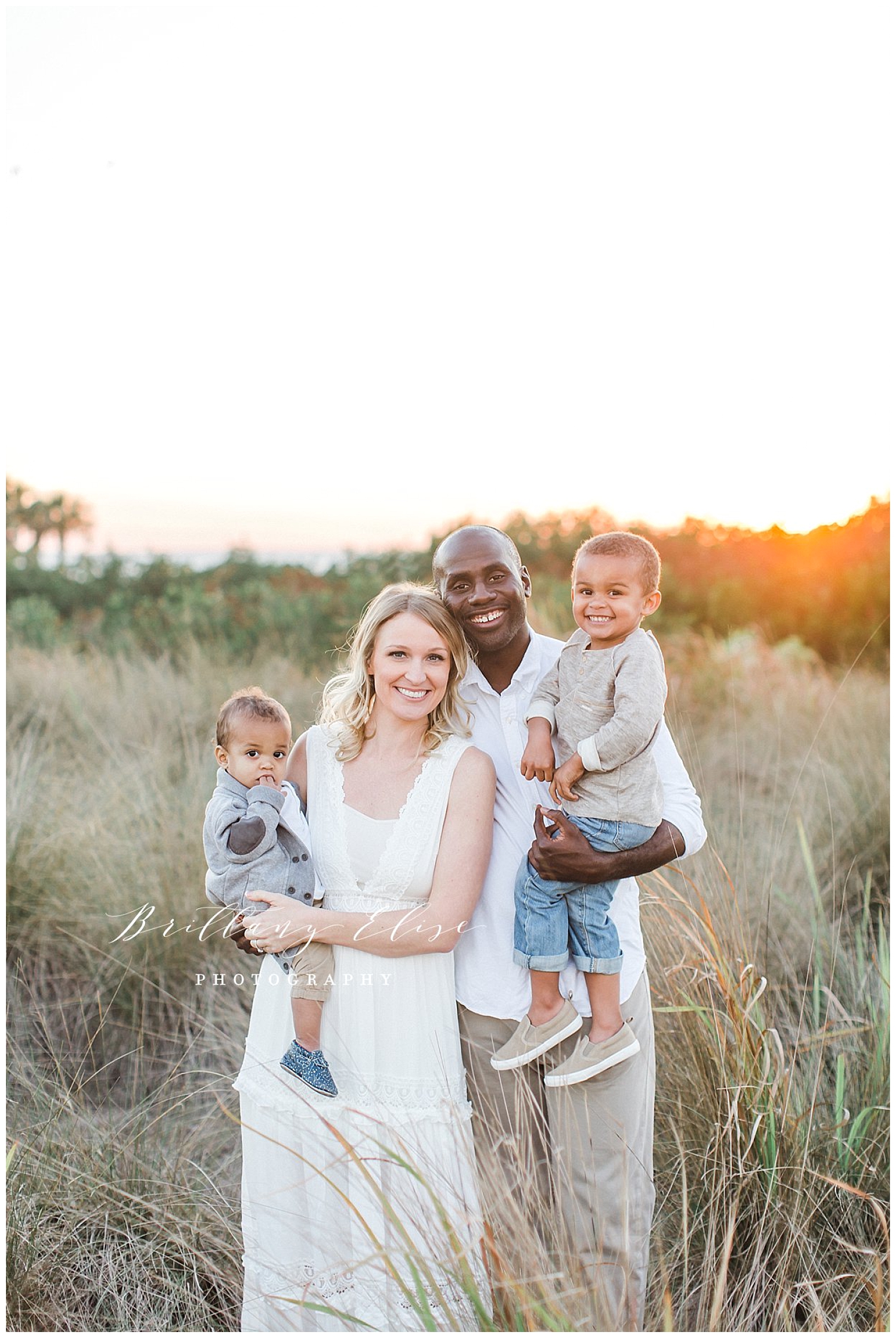 Tampa Family Sunset Feild and Beach Portrait Photography