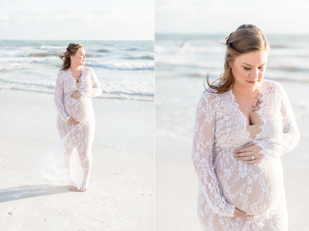 Beautiful maternity photography on St. Petersburg Florida beach