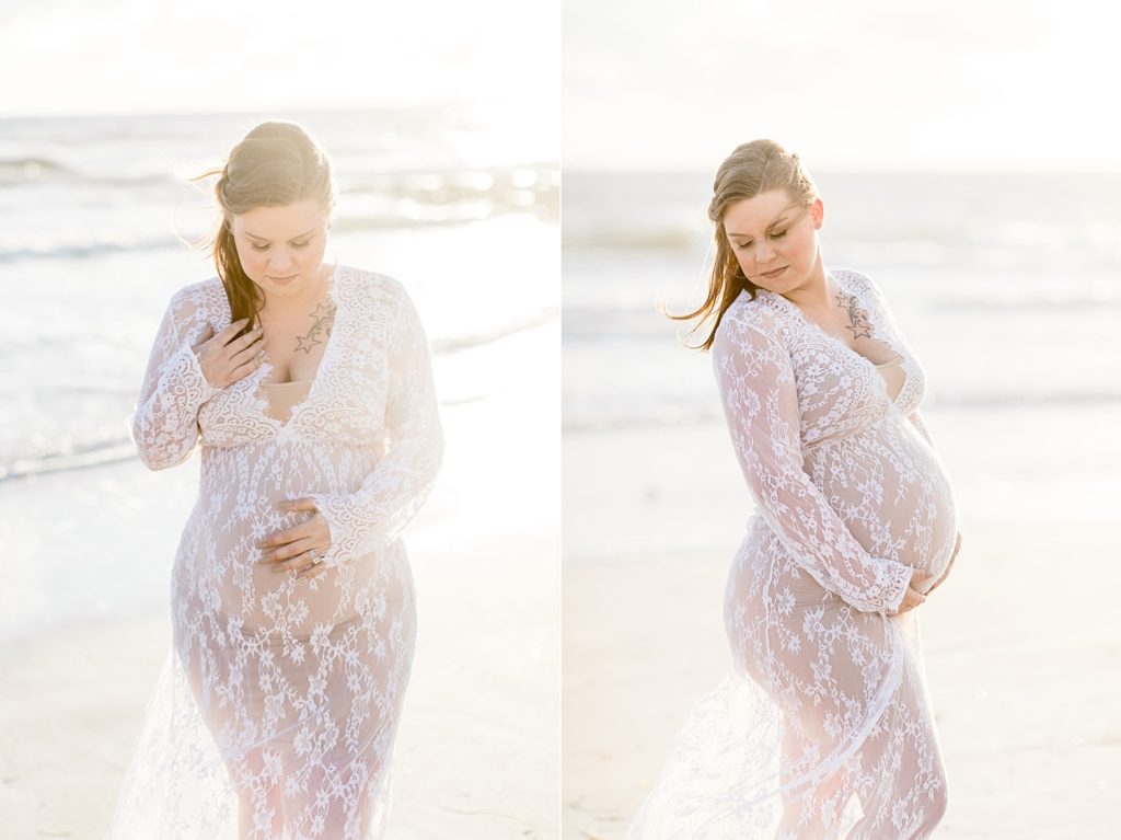 Beautiful maternity photography on St. Petersburg Florida beach