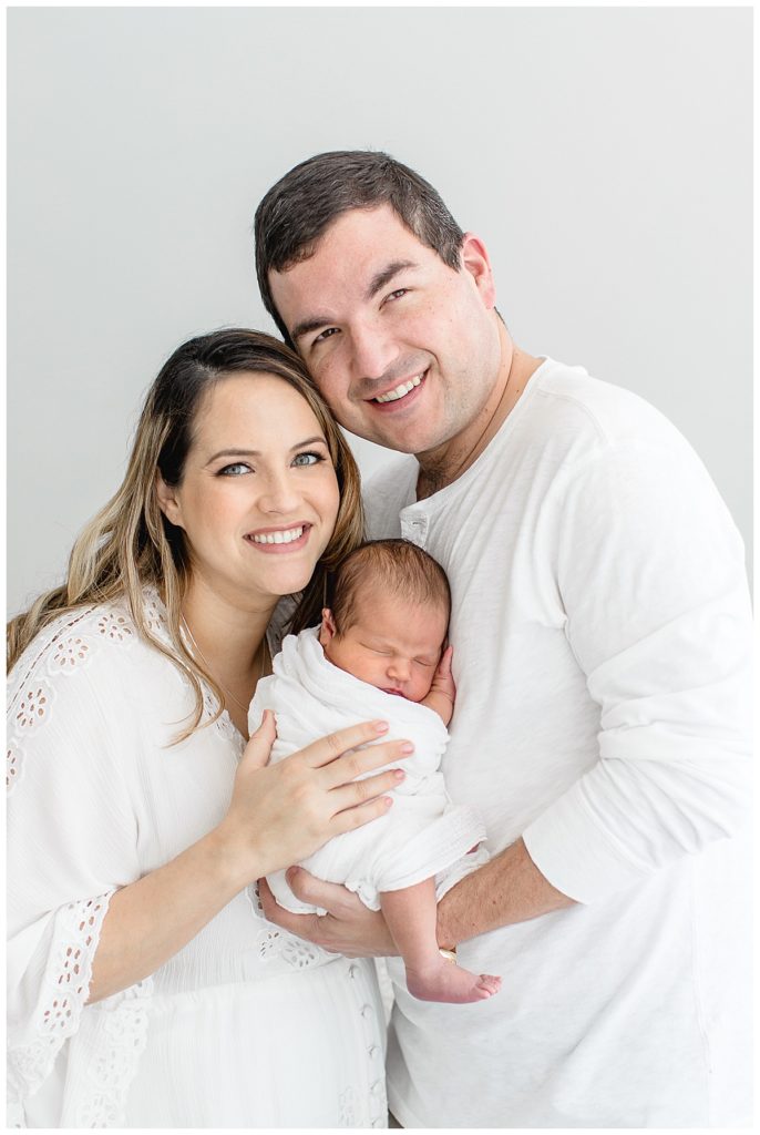 Newborn natural lighting photographer taking Tampa Florida studio family photos