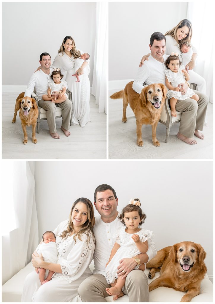 Newborn natural lighting photographer taking Tampa Florida studio family photos