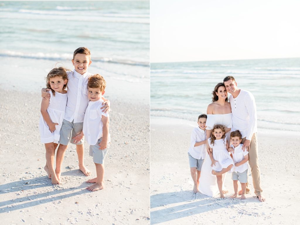 St. Petersburg family photographer taking beautiful photos at Florida sandy beach