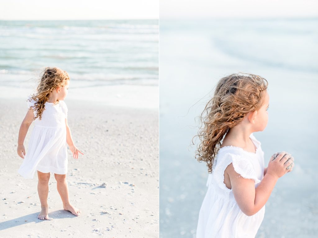 St. Pete family photographer taking beautiful photos at Florida beach