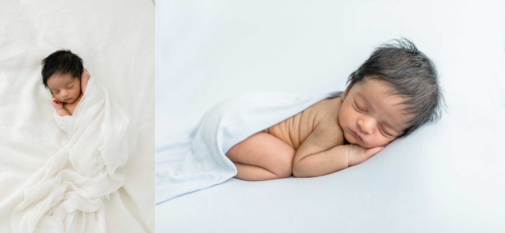 Newborn natural lighting photographer taking Tampa Florida baby studio photos