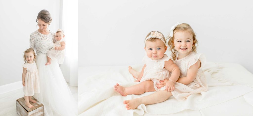 Newborn natural lighting Tampa photographer taking beautiful smile-filled family portraits