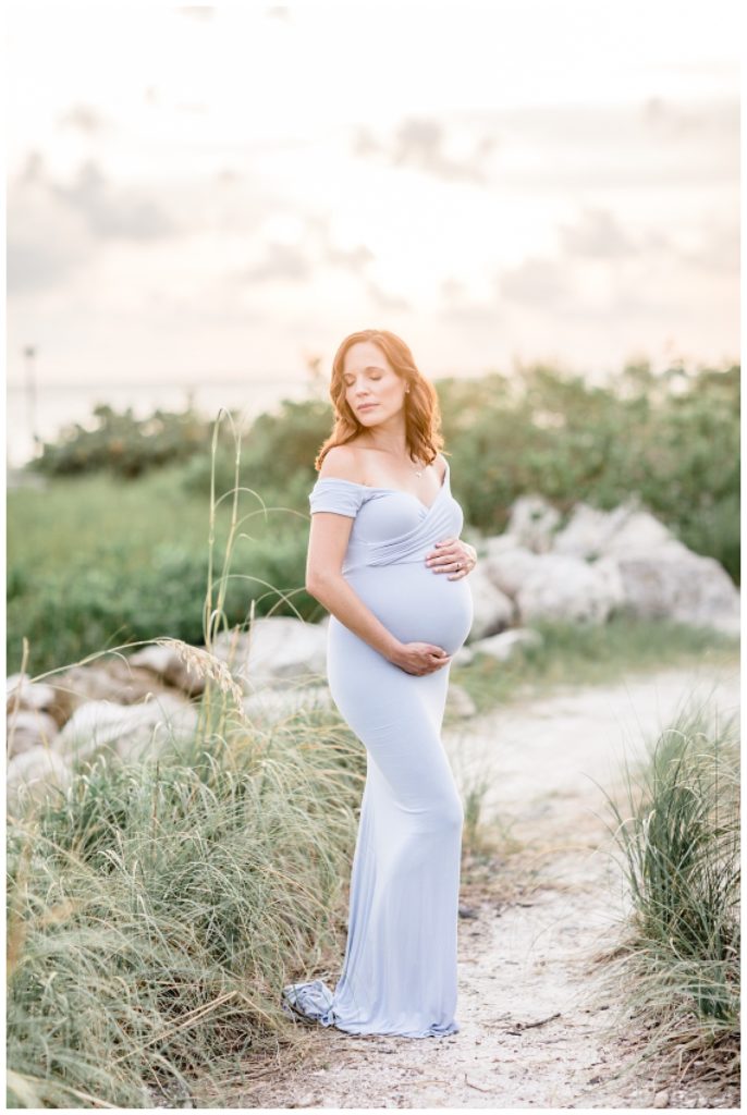 Sunset Field Maternity Photography Session at St. Pete Beach Florida