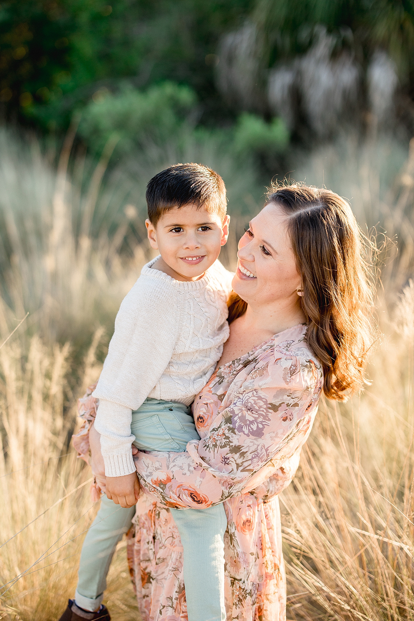 Sunset photoshoot with Mom and young son. Photos by Brittany Elise Photography.