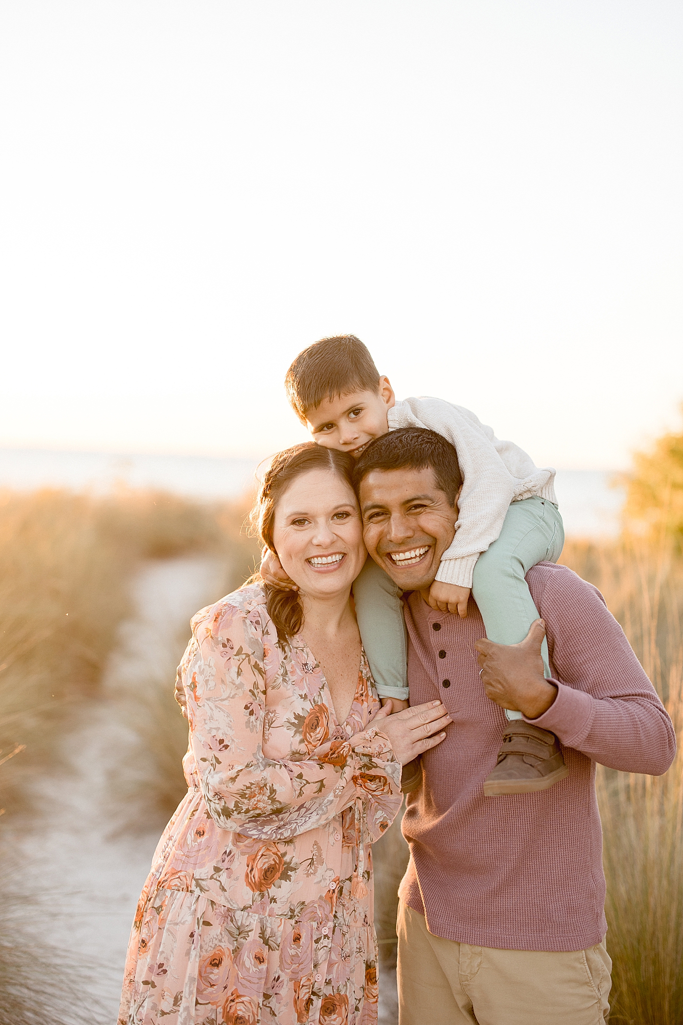 Sunset family photoshoot with Tampa Photographer, Brittany Elise Photography.