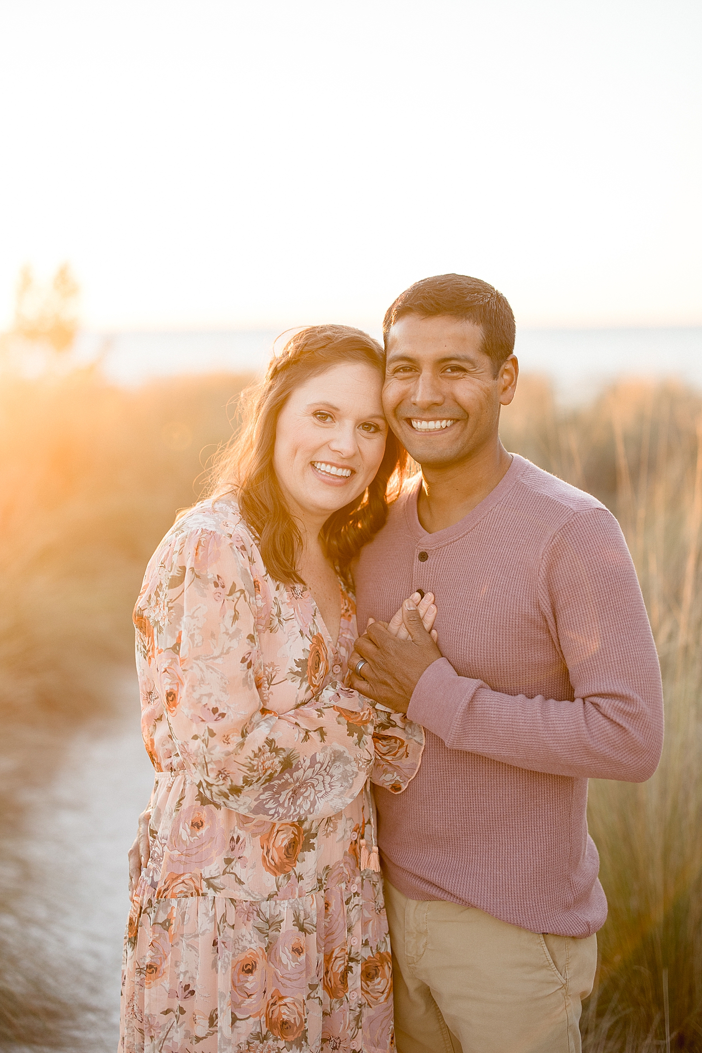 Couples photo at sunset at Cypress Point Park | Brittany Elise Photography