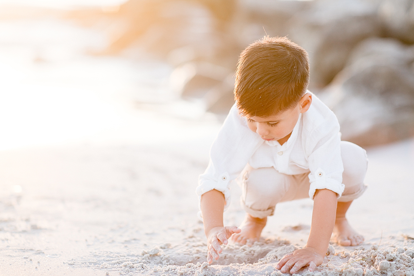 Golden hour sunset session on the beach with Brittany Elise Photography.