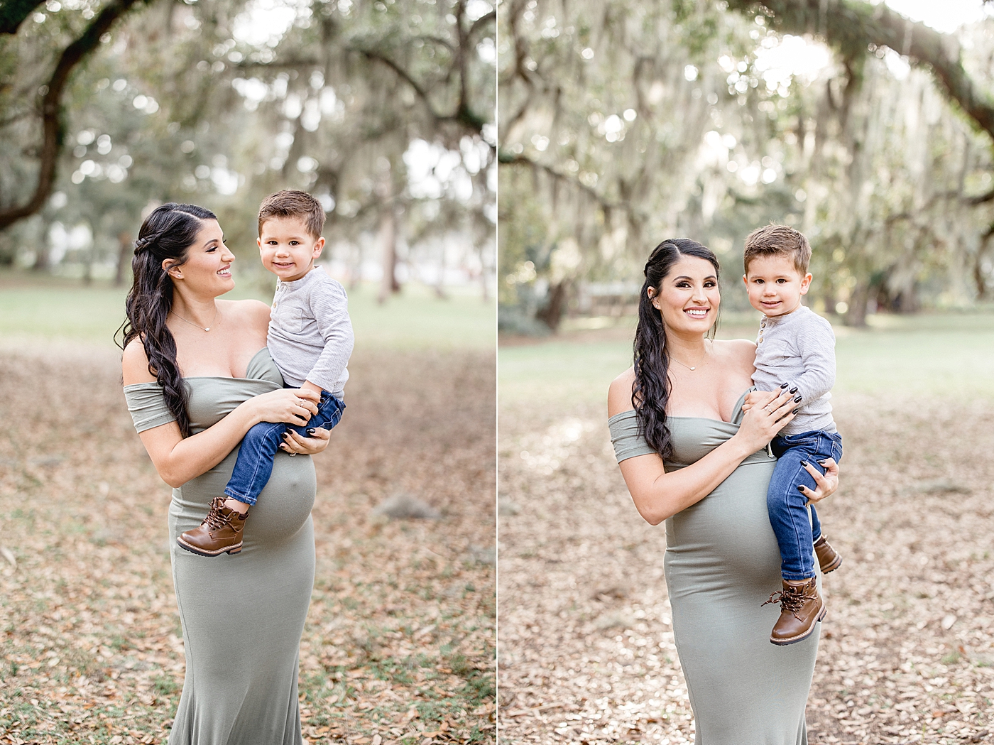 Pregnant mama holding her first son. Photo by Brittany Elise Photography.