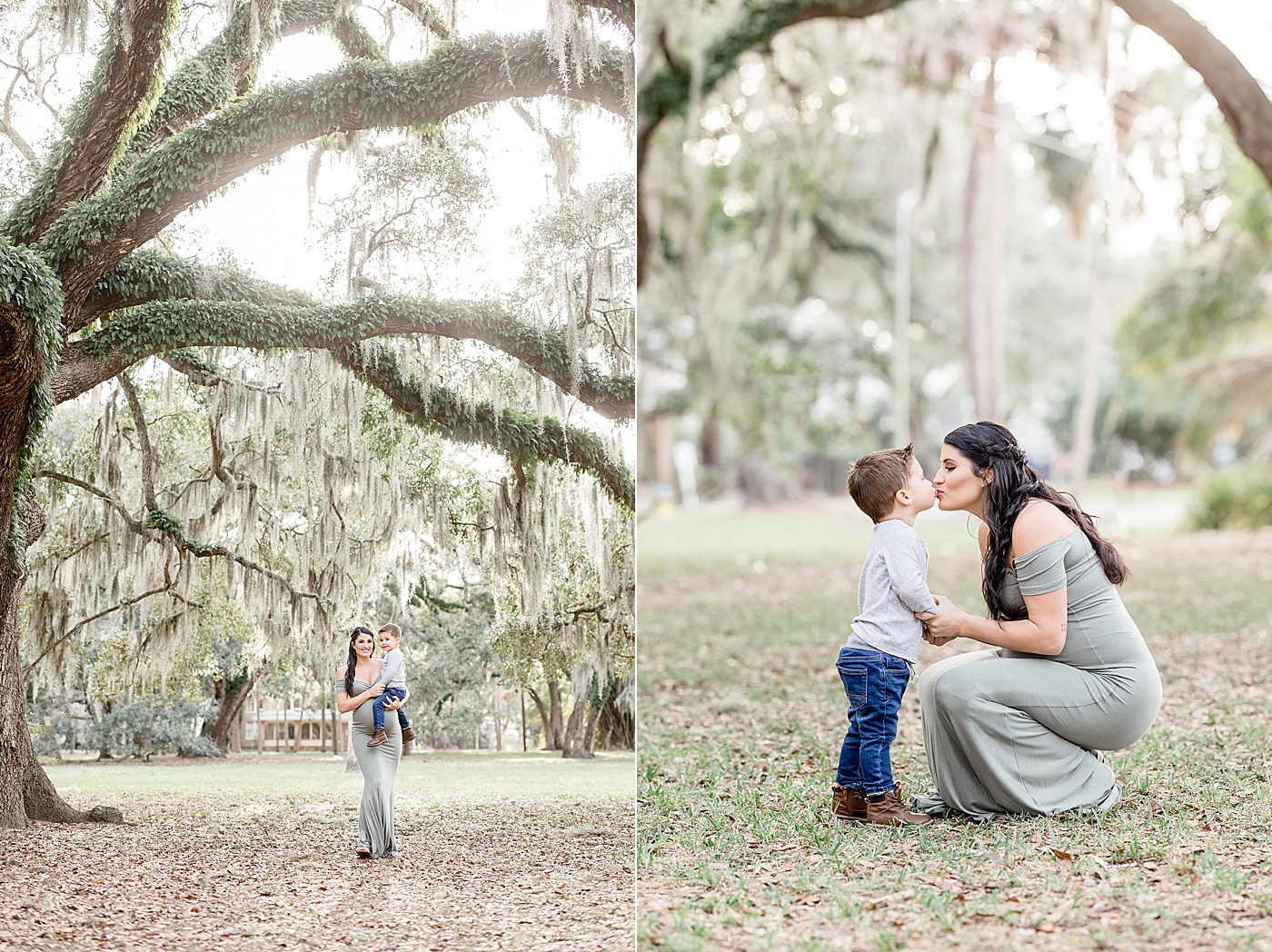 Kiermaier Family Maternity Session with Baby #2 Under the Oaks