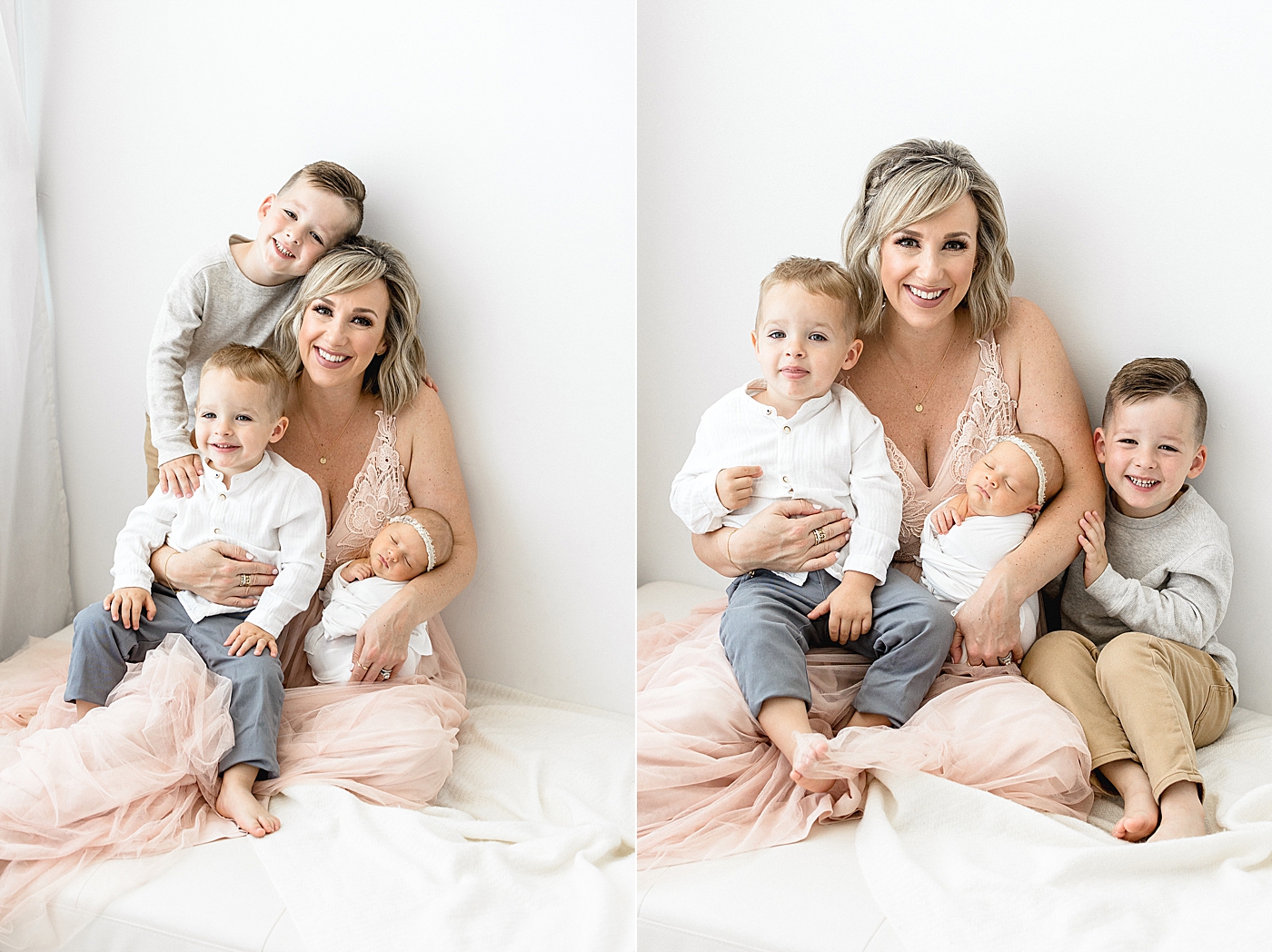 Baby Girl's Newborn Session in the Studio. Photos by Brittany Elise Photography.