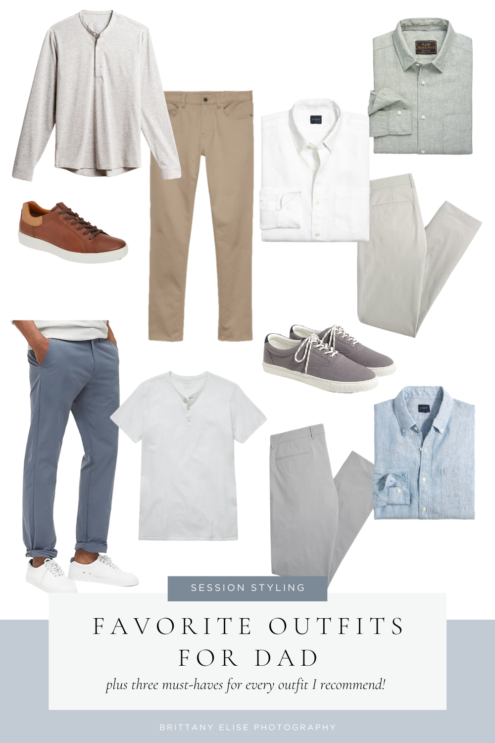 What to Wear for Your Photo Session Dad Edition, including top three tips for styling Dad by Brittany Elise Photography.