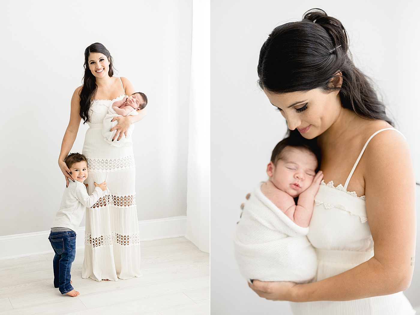 Mom and her boys. Newborn photos with Brittany Elise Photography in Tampa.
