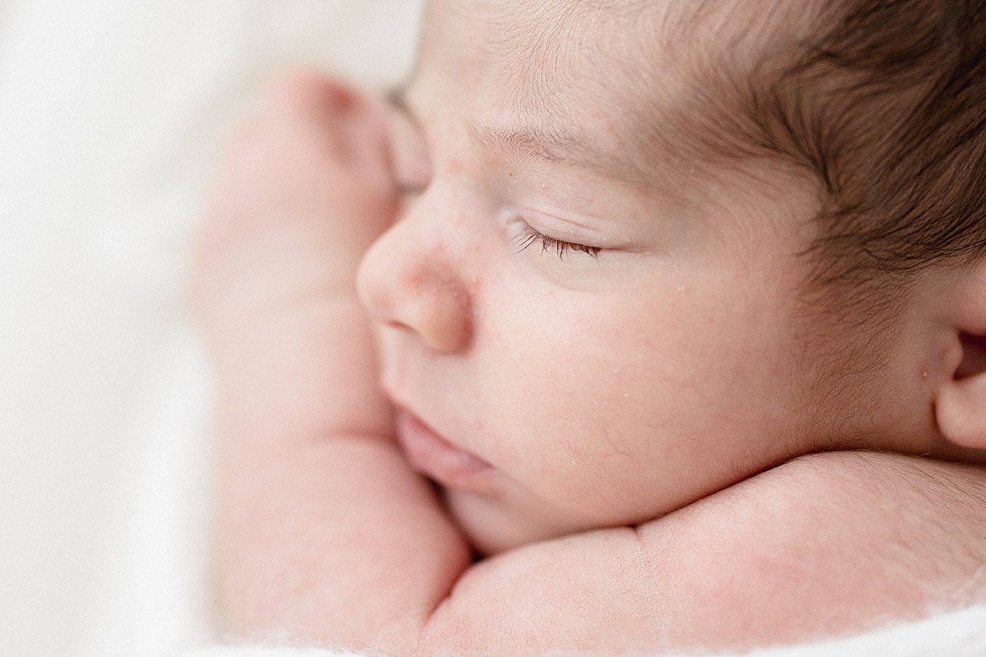 Detail photo of newborn. Photo by Brittany Elise Photography.