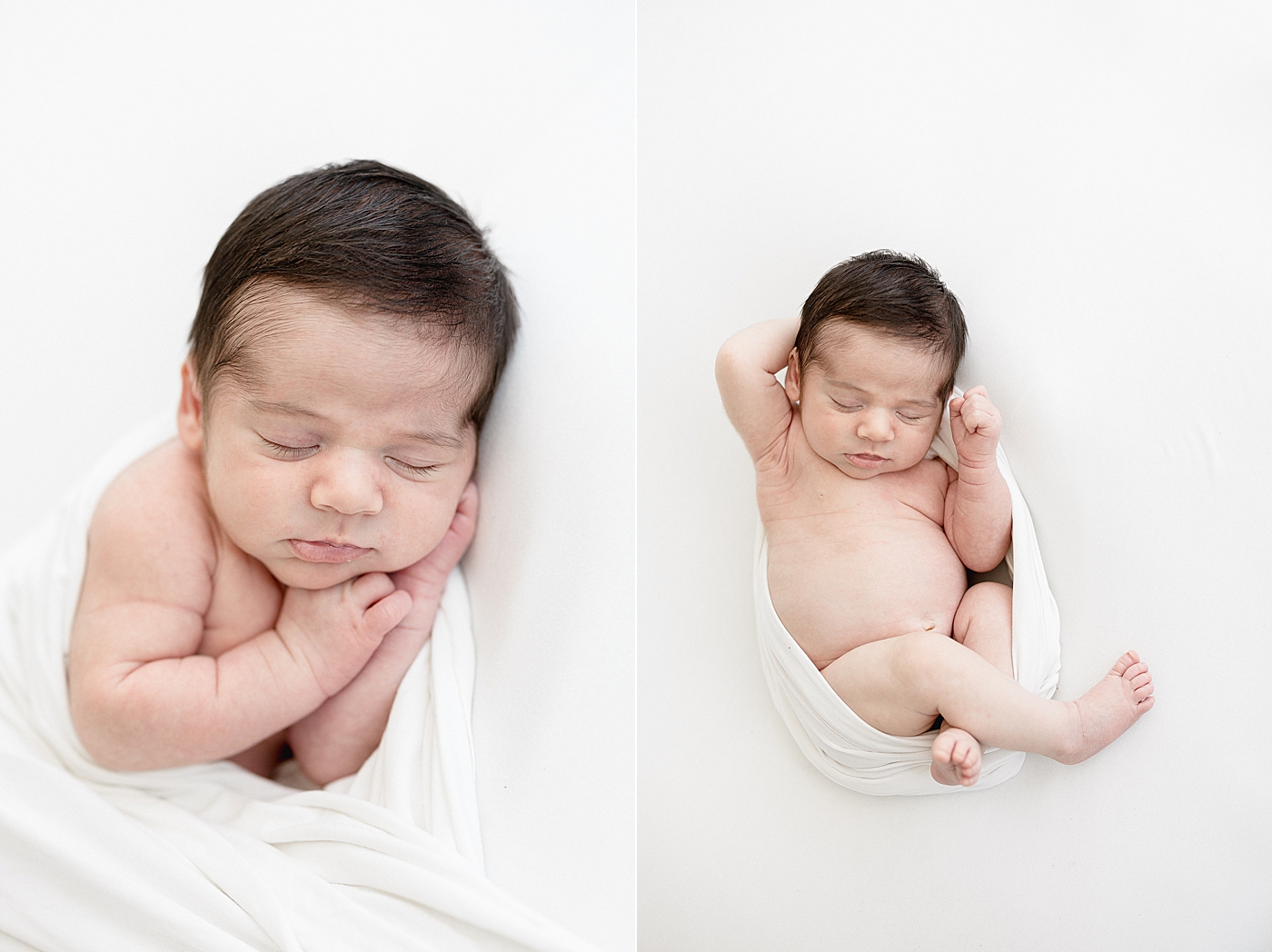 Simple newborn photos in studio in Tampa, Fl. Photo by Brittany Elise Photography.