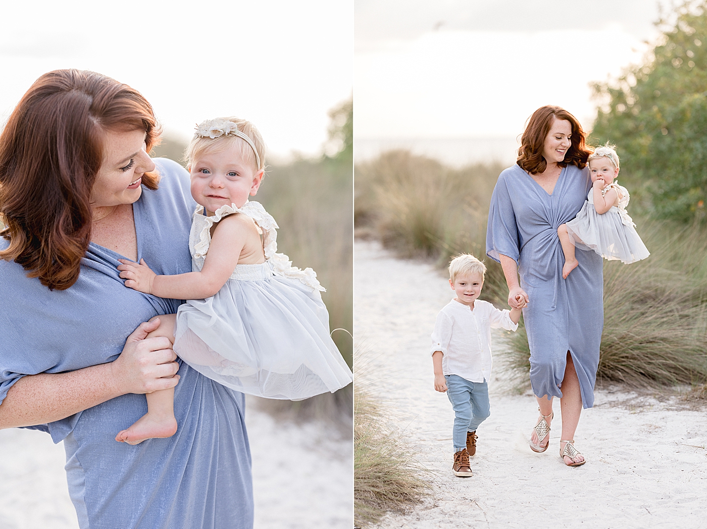 Mom and her babies during family photos at Cypress Point. Photo by Brittany Elise Photography.