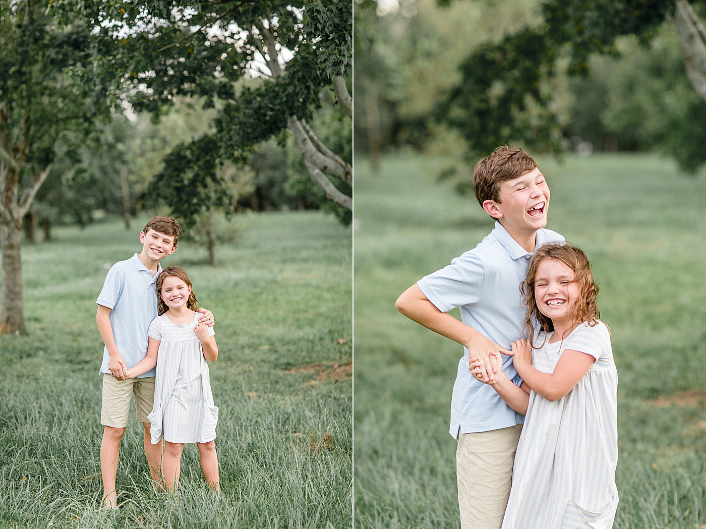 Sibling photos during family session in South Tampa with Brittany Elise Photography.