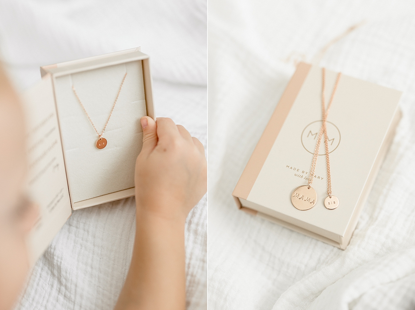 Made by Mary jewelry for mom and big sister. Photo by Brittany Elise Photography.