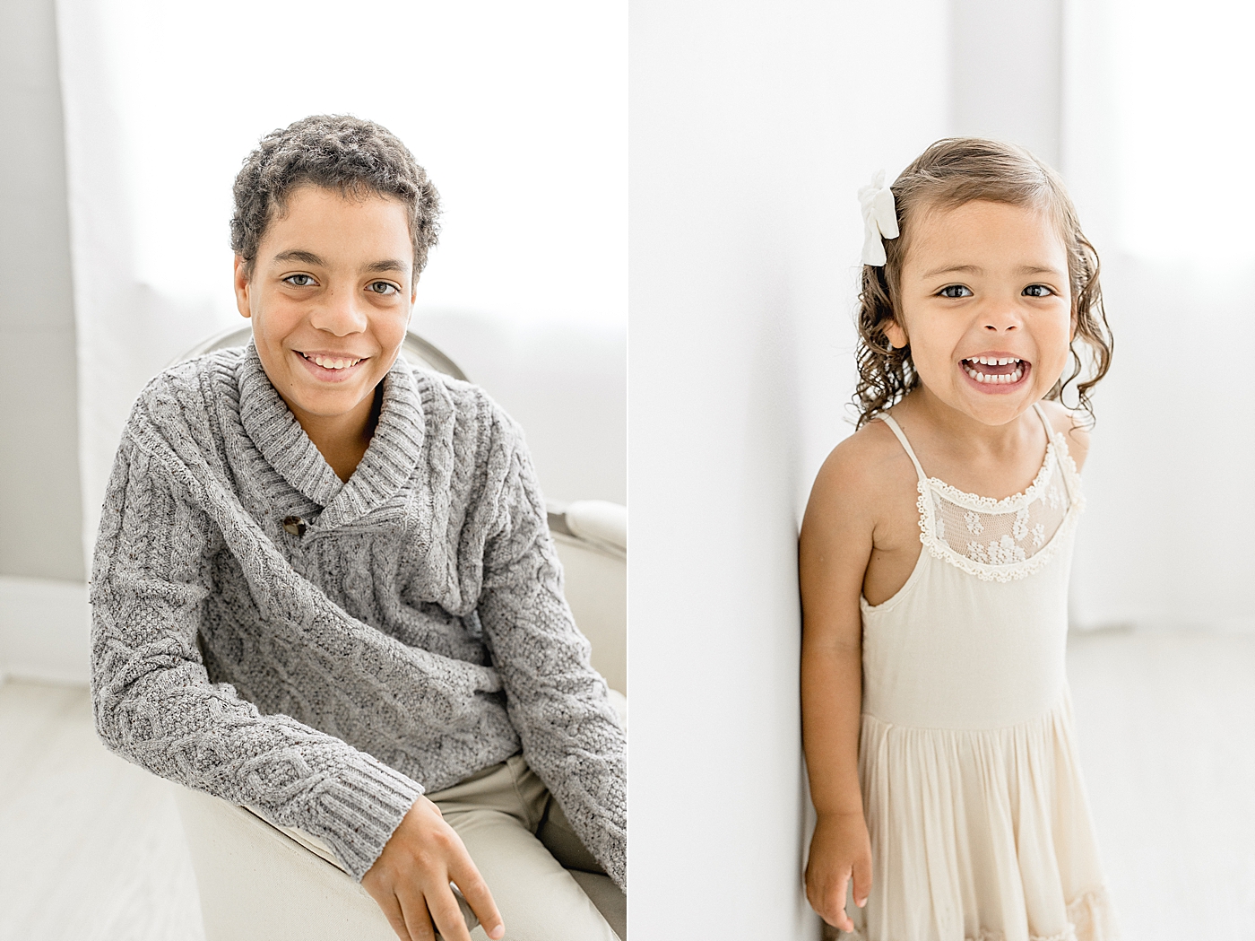 Children's portraits in studio. Photo by Brittany Elise Photography.
