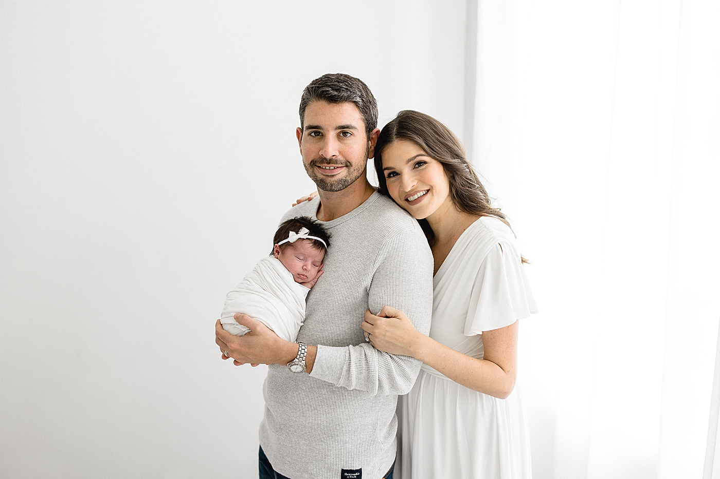 Family portraits during newborn session. Photos by Brittany Elise Photography.