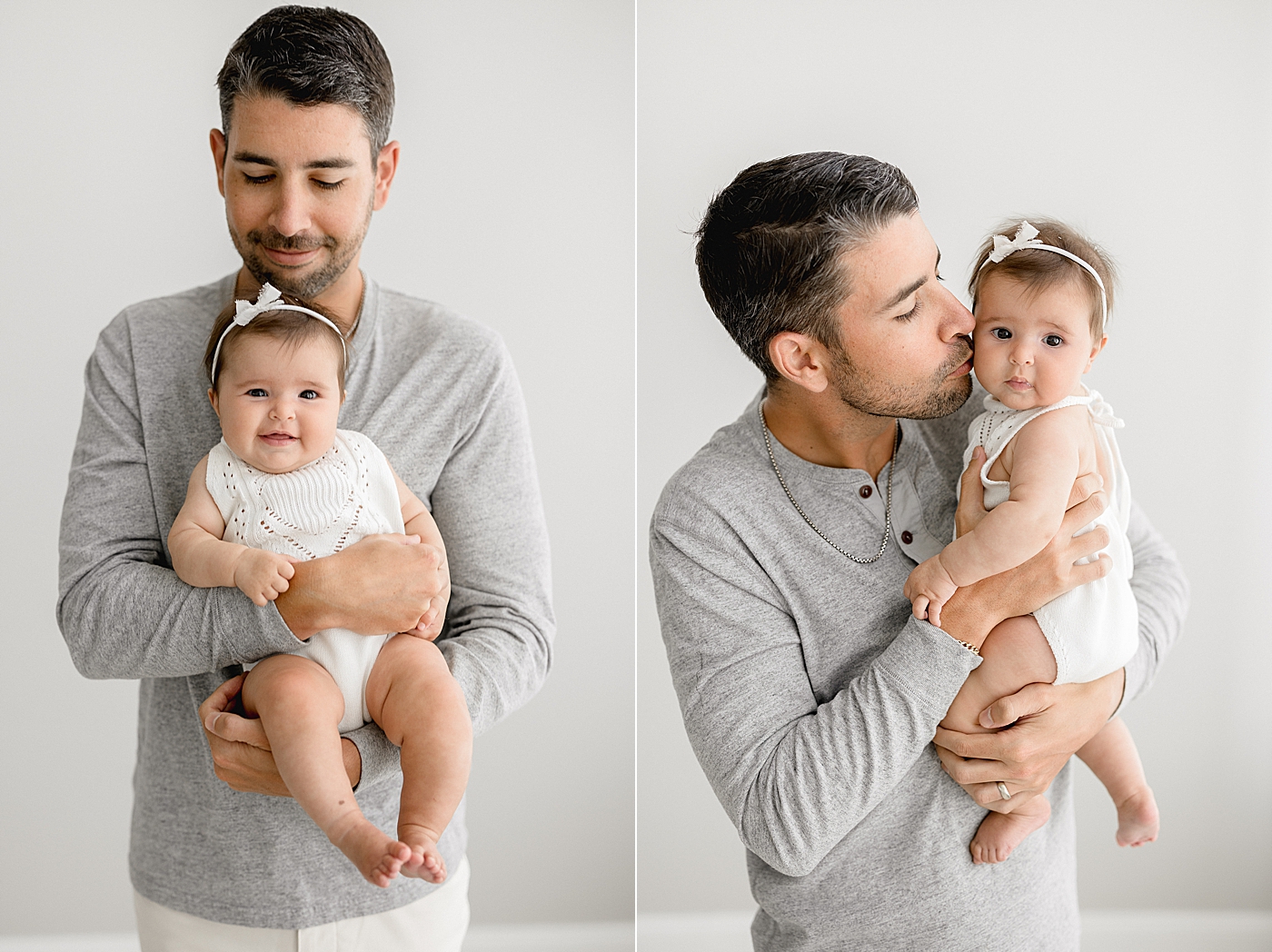 Dad and his six month old daughter. Photos by Brittany Elise Photography.