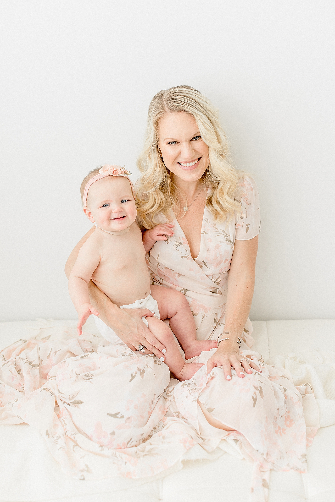 9 month old milestone photos for baby girl + Mom. Photo by Brittany Elise Photography.