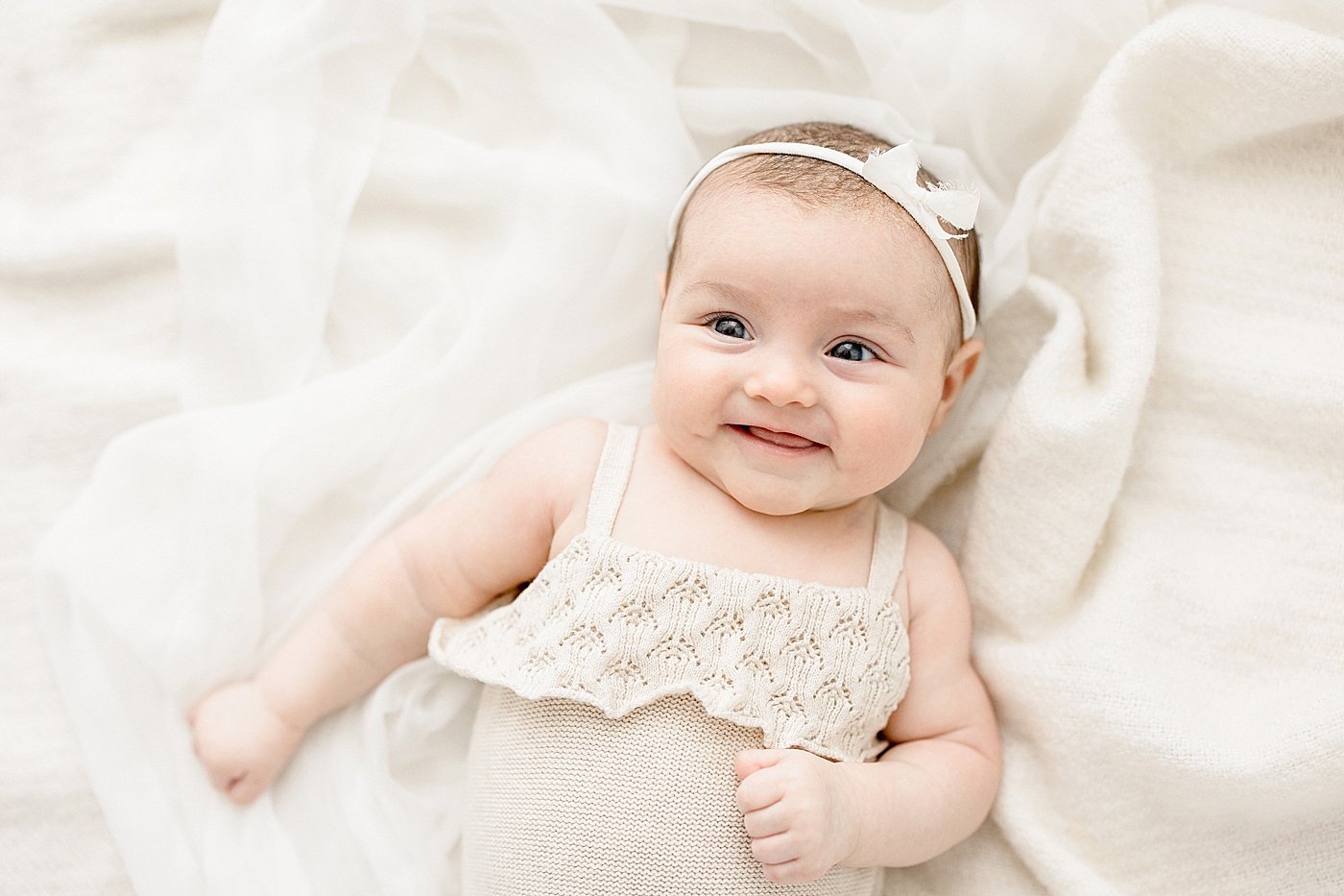 3 month milestone session. Photo by Brittany Elise Photography.