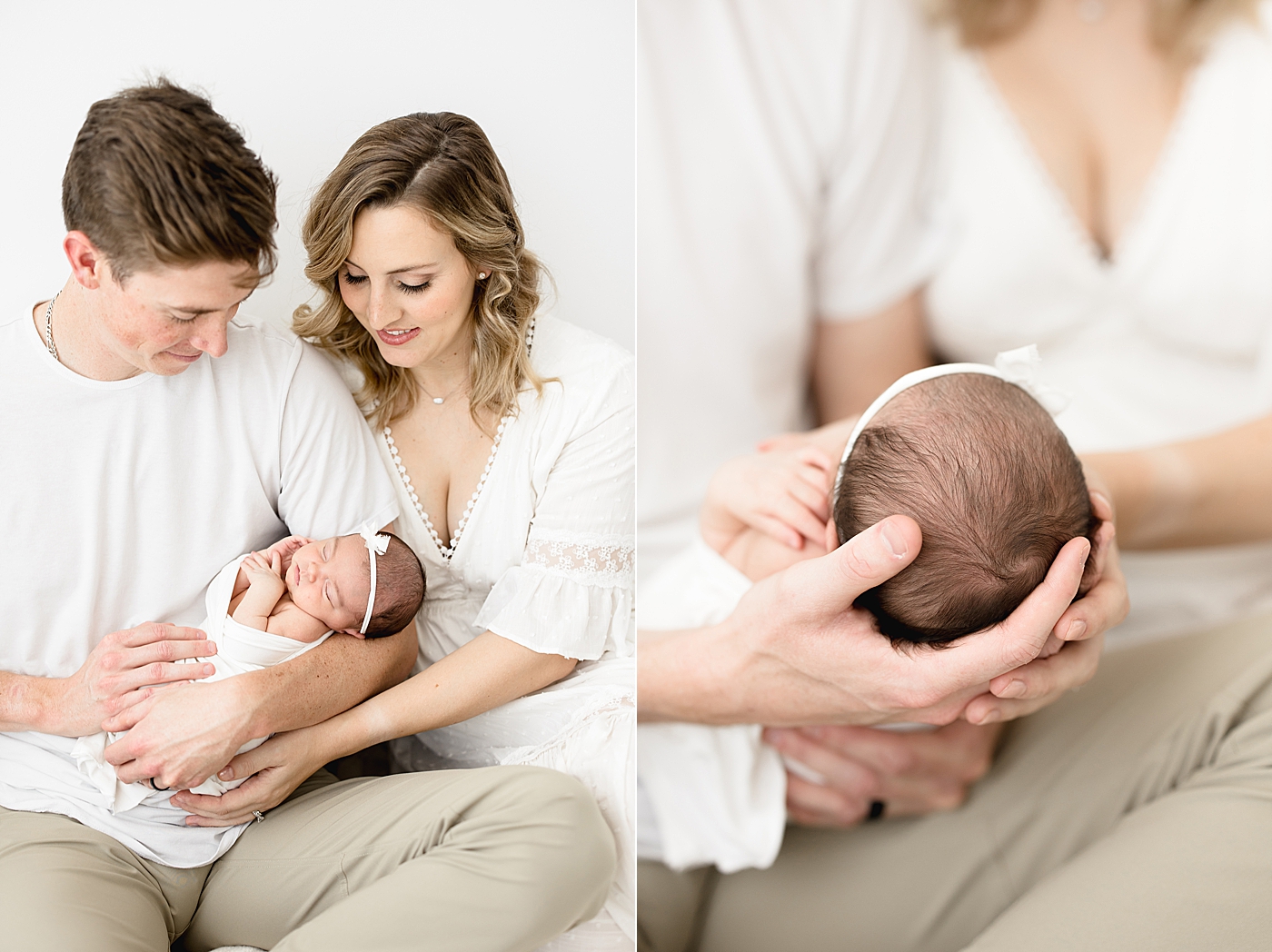 Parents holding their baby girl. Photo by Brittany Elise Photography.