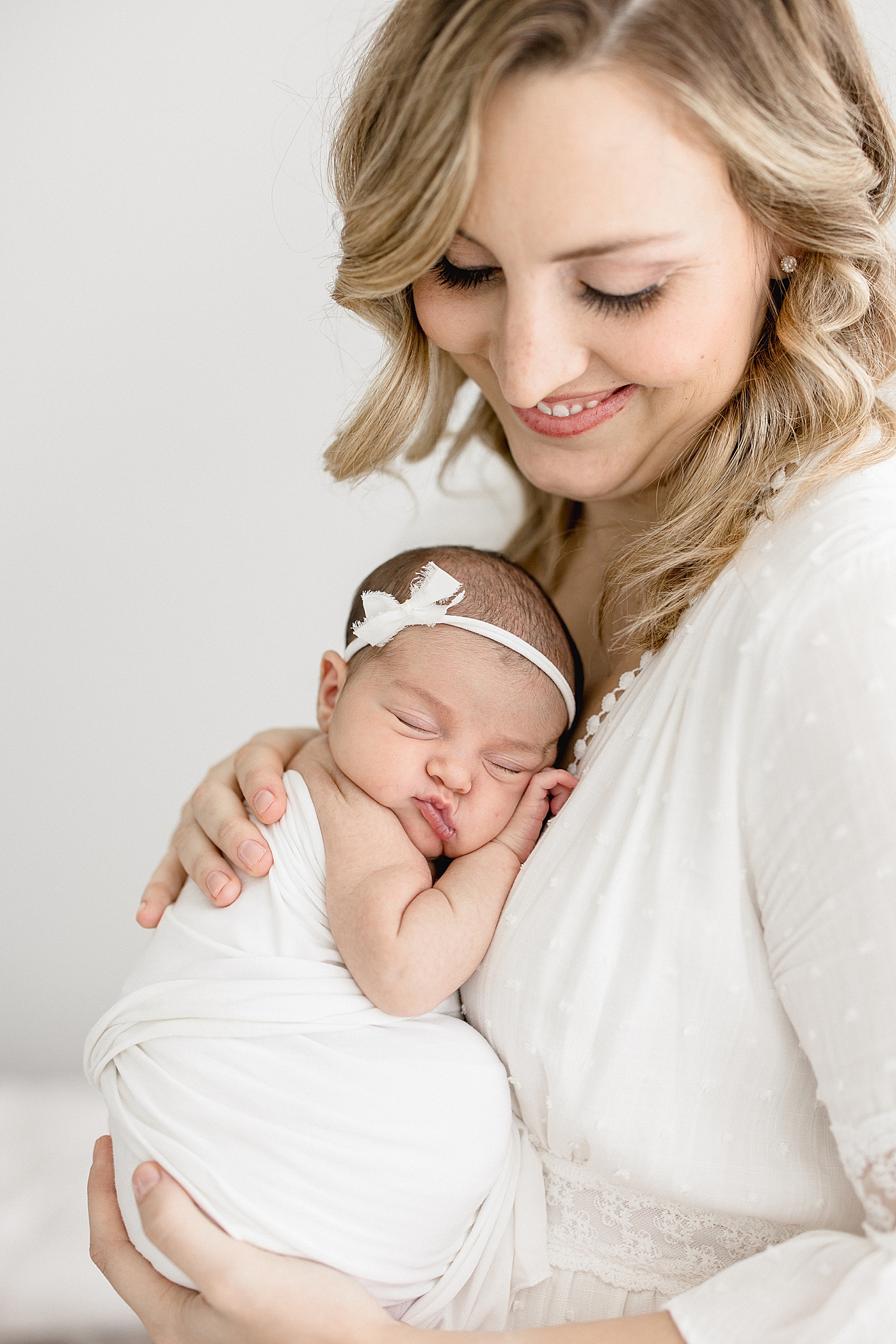 Newborn session with Tampa FL studio newborn photographer, Brittany Elise Photography.